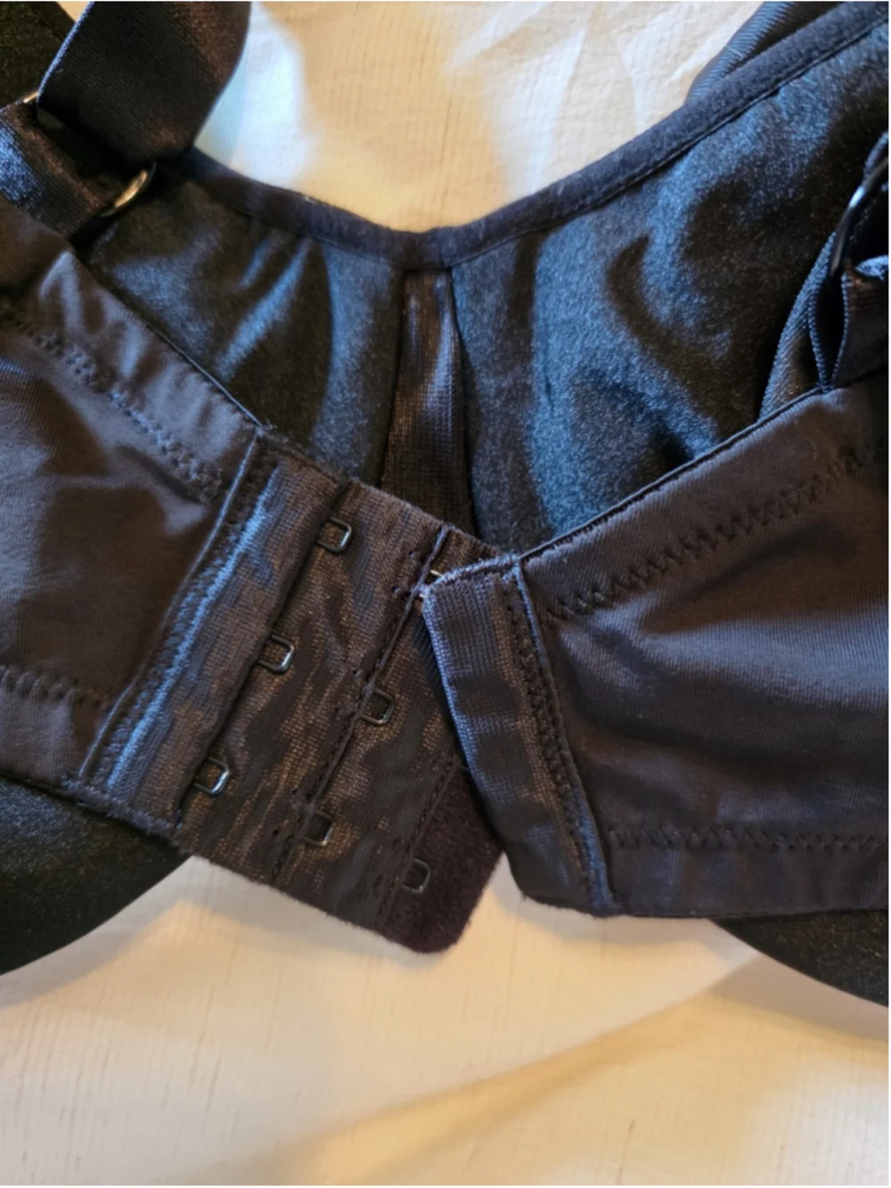 Vintage Olga Satin Black Plus Size Bra 40DD